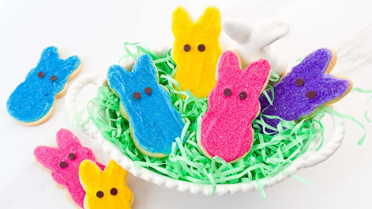 Easter Peeps Bunny Sugar Cookies