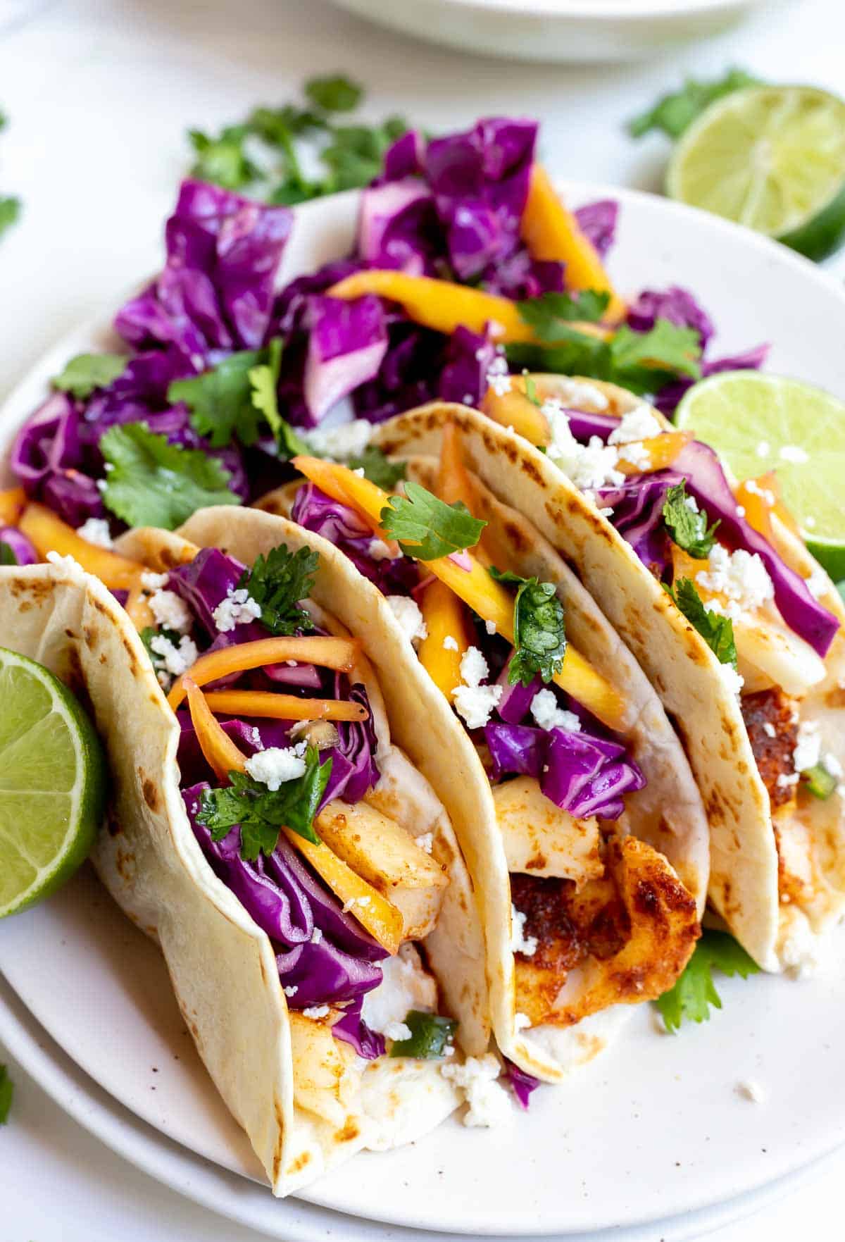 Easy Baked Fish Tacos With Mango Slaw
