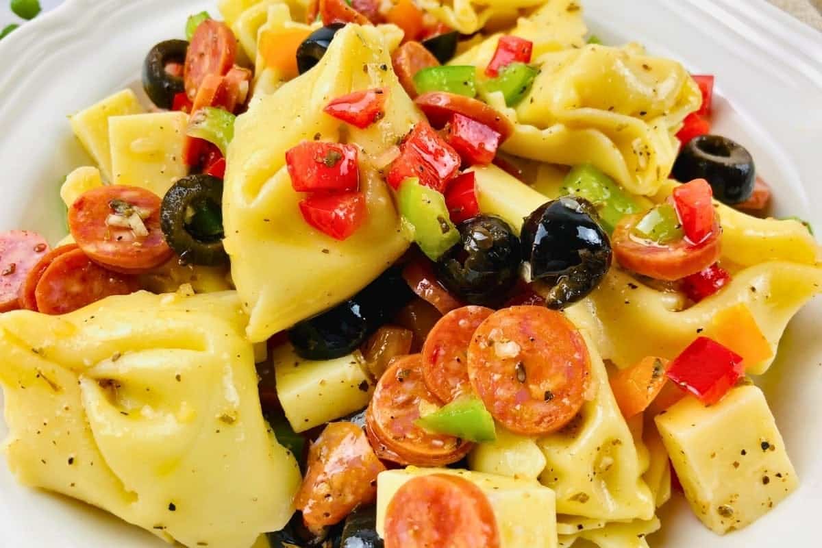 Easy Loaded Cold Italian Tortellini Salad