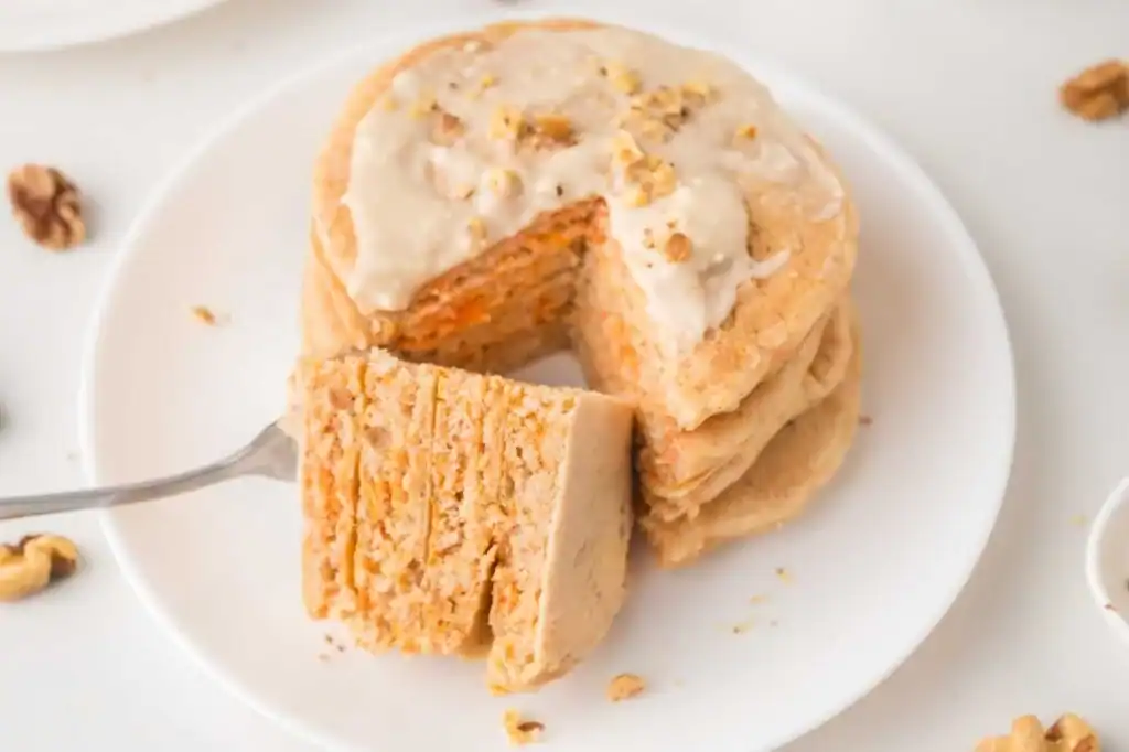 Fluffy Bright Carrot Cake Pancakes