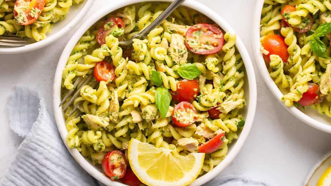 Gluten Free Tuna Pesto Pasta