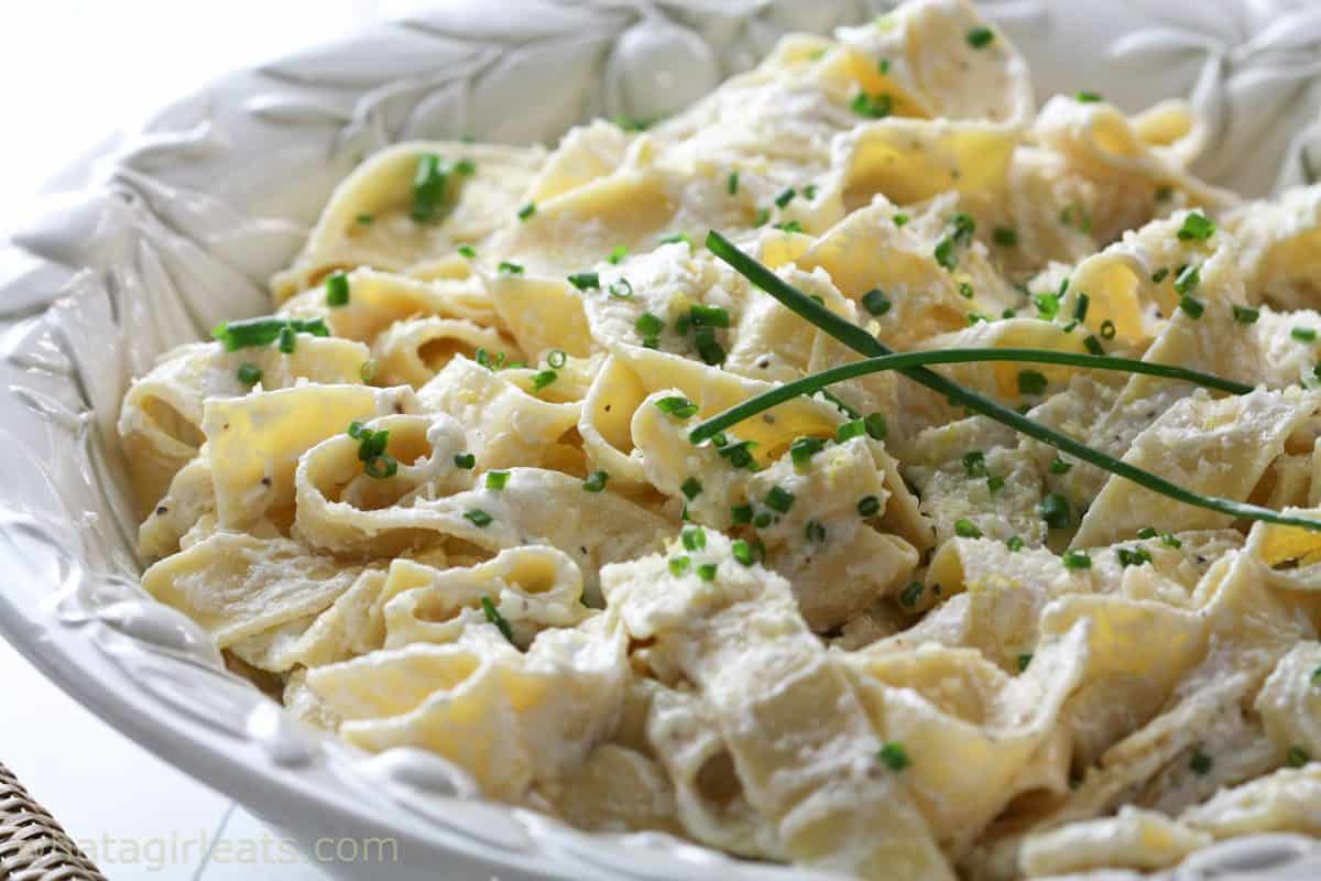 Greek Pasta With Yogurt Garlic and Butter