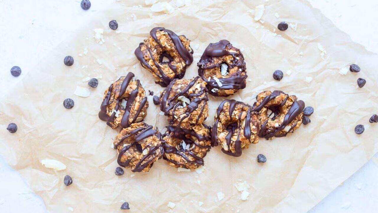 Healthy No-Bake Samoa Cookies