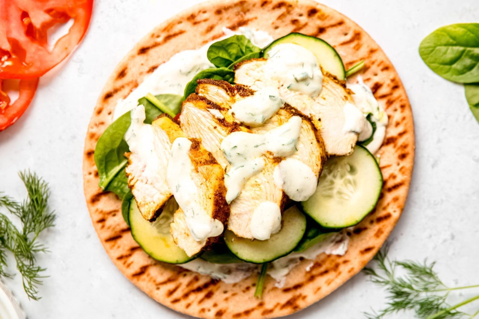 Instant Pot Chicken Shawarma Wraps