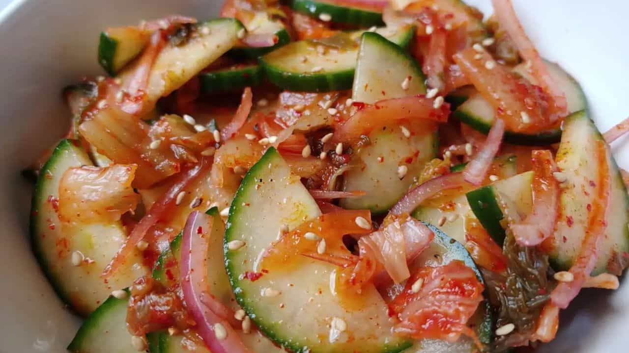 Kimchi Cucumber Salad