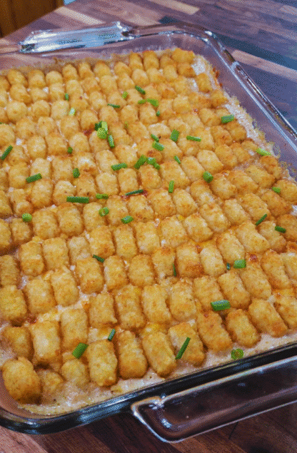 Lazy Mom Tater Tot Hotdish