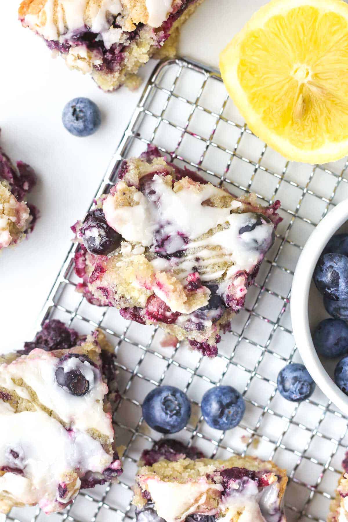 Lemon Blueberry Blondies