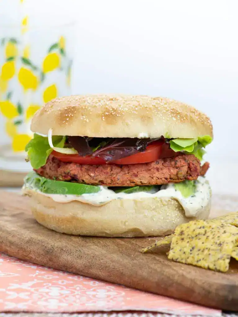 Lentil And Beetroot Burger