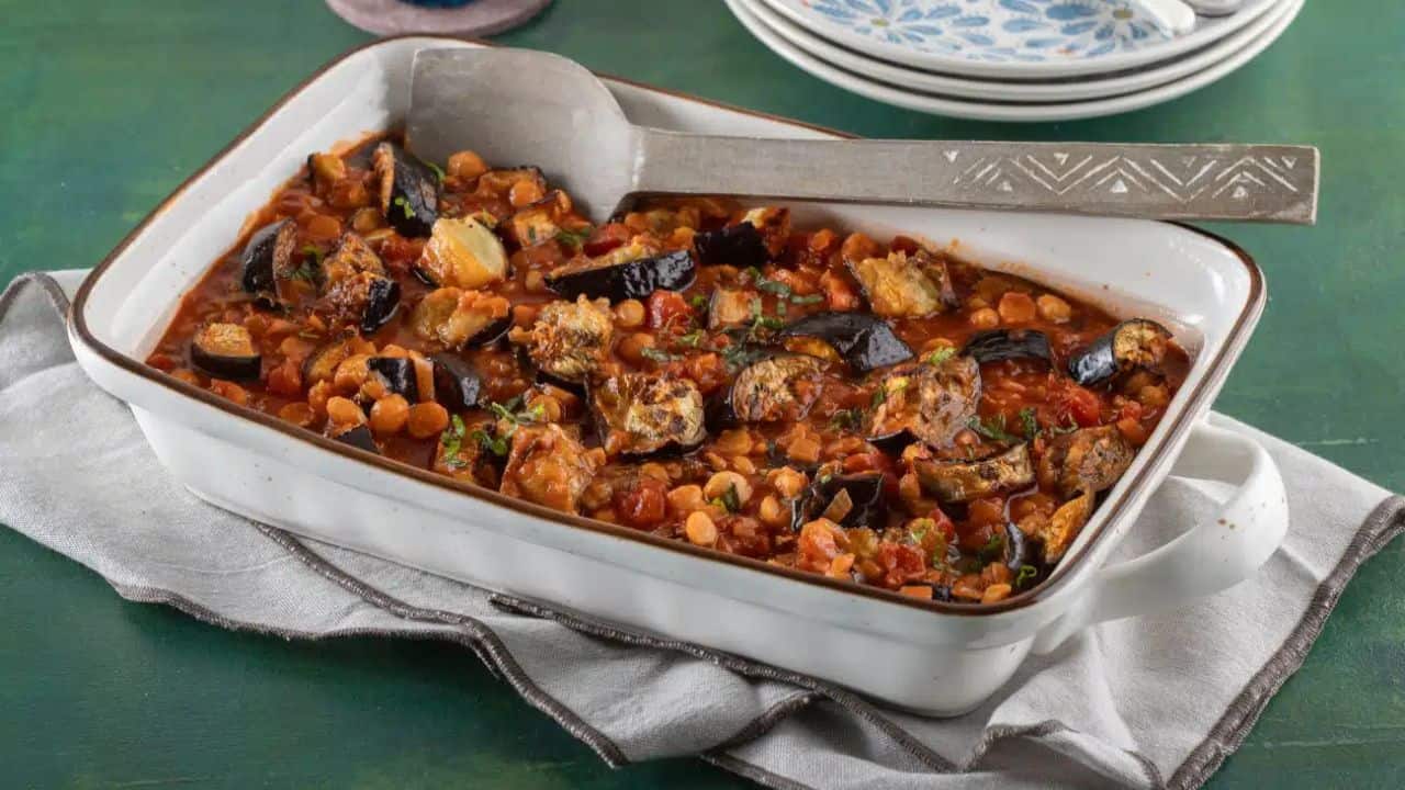 Mediterranean Chickpea & Eggplant Casserole