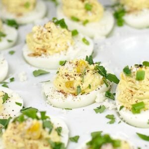 Mexican Street Corn Deviled Eggs