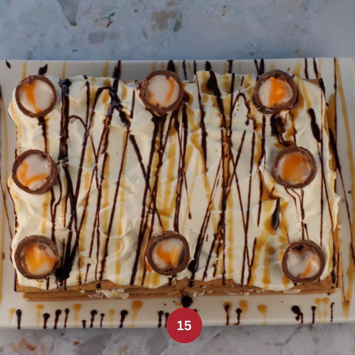 No-Bake Easter Creme Egg Icebox Cake
