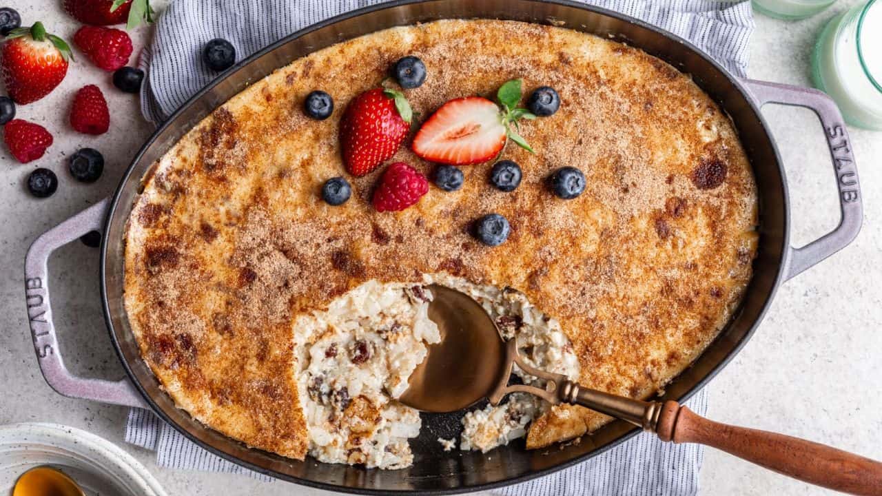 Old-Fashioned Baked Rice Pudding Recipe