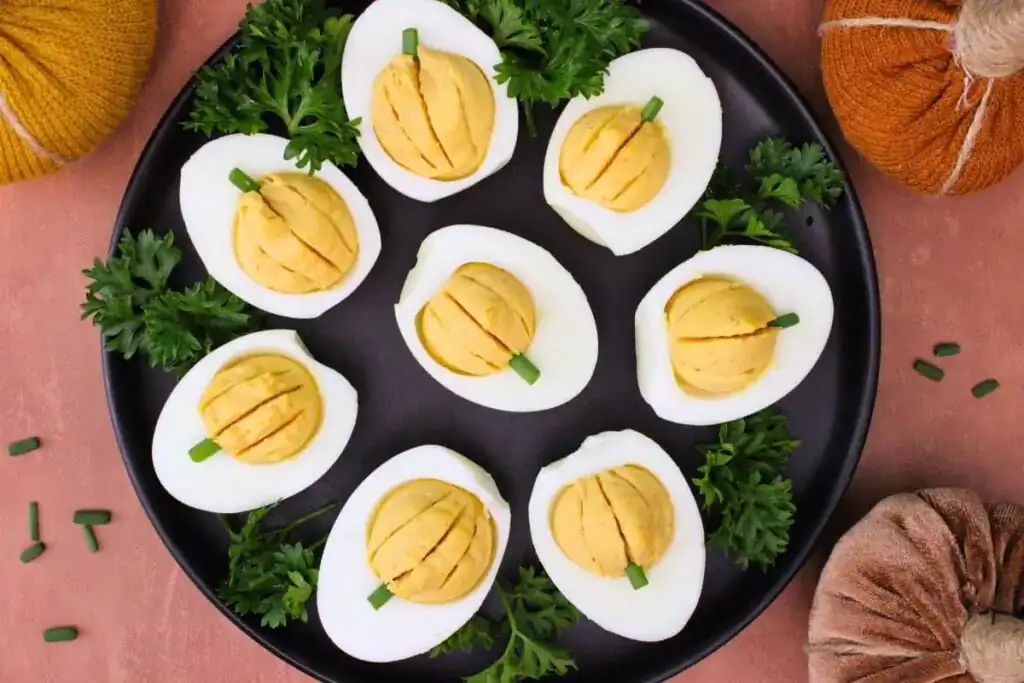 Pumpkin Deviled Eggs