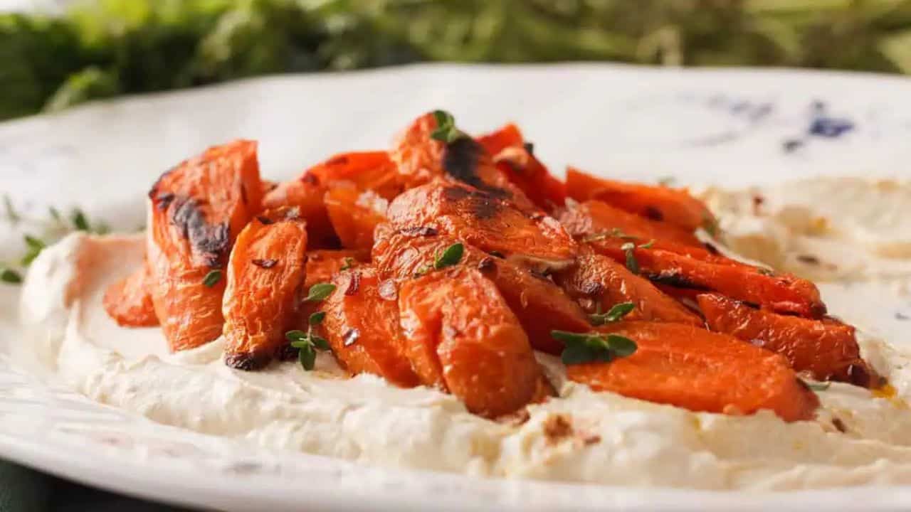 Roasted Carrots and Whipped Feta