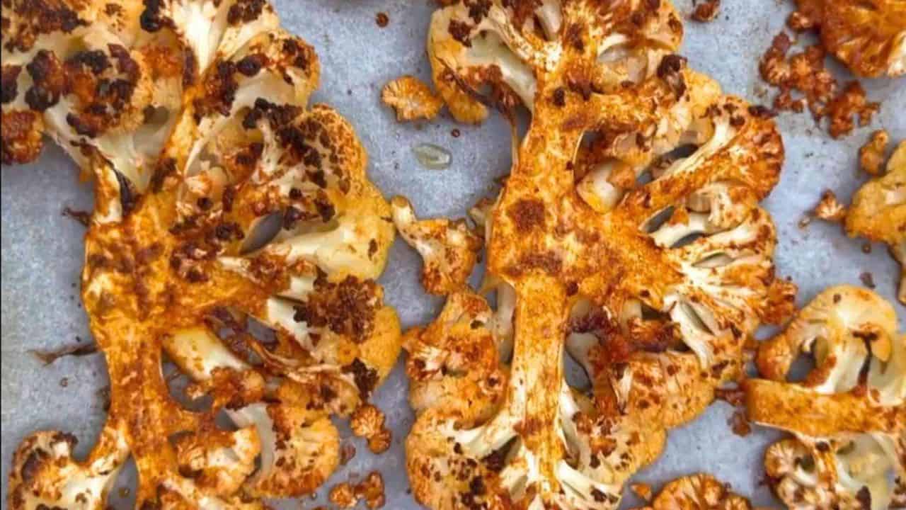 Roasted Cauliflower Steaks with Tahini Sauce