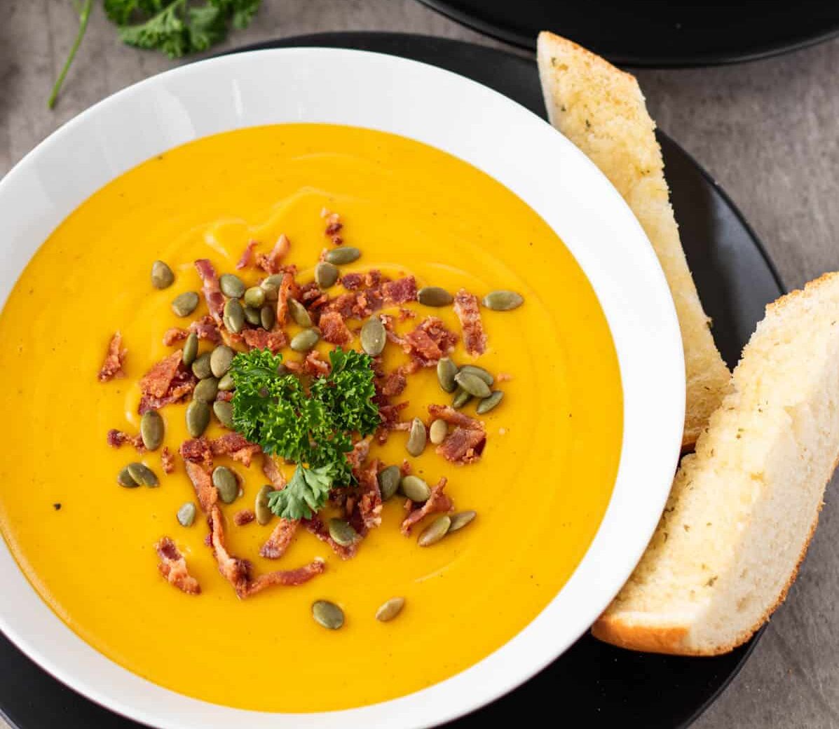 Roasted Garlic Butternut Squash Soup