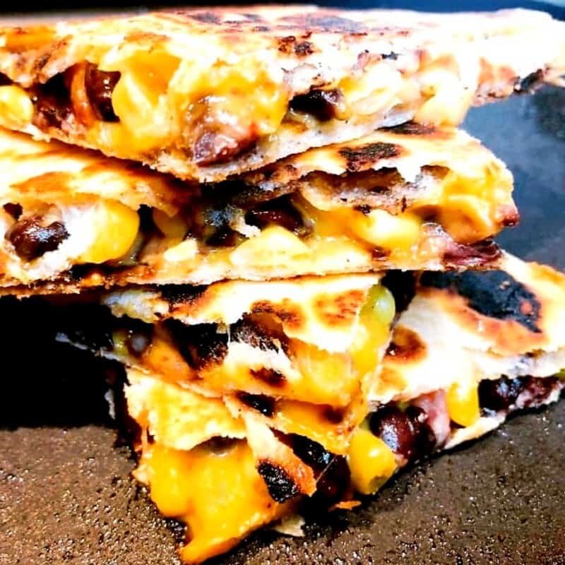 Roasted Veggie Cheese Quesadillas