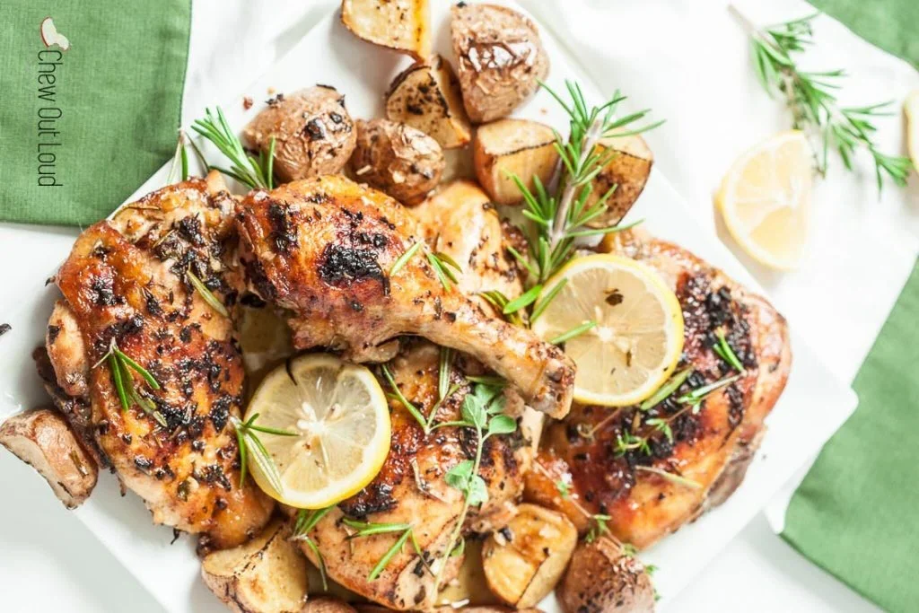 Sheet Pan Roasted Greek Chicken and Vegetables