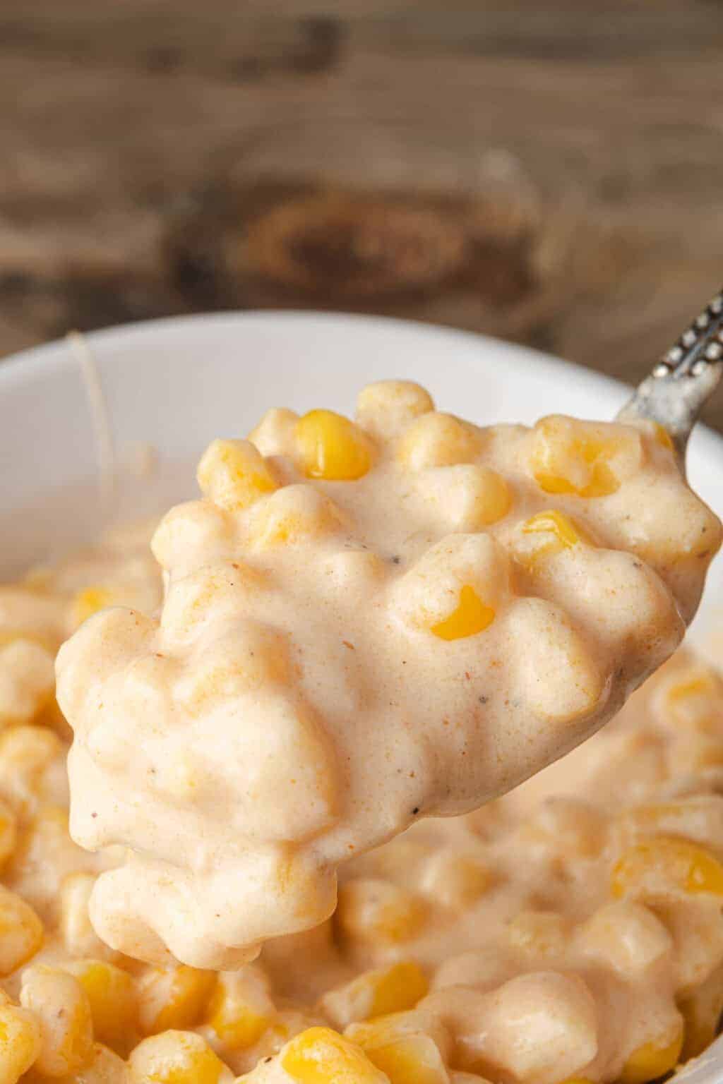 Cheesy Corn with Cream Cheese and Cheddar