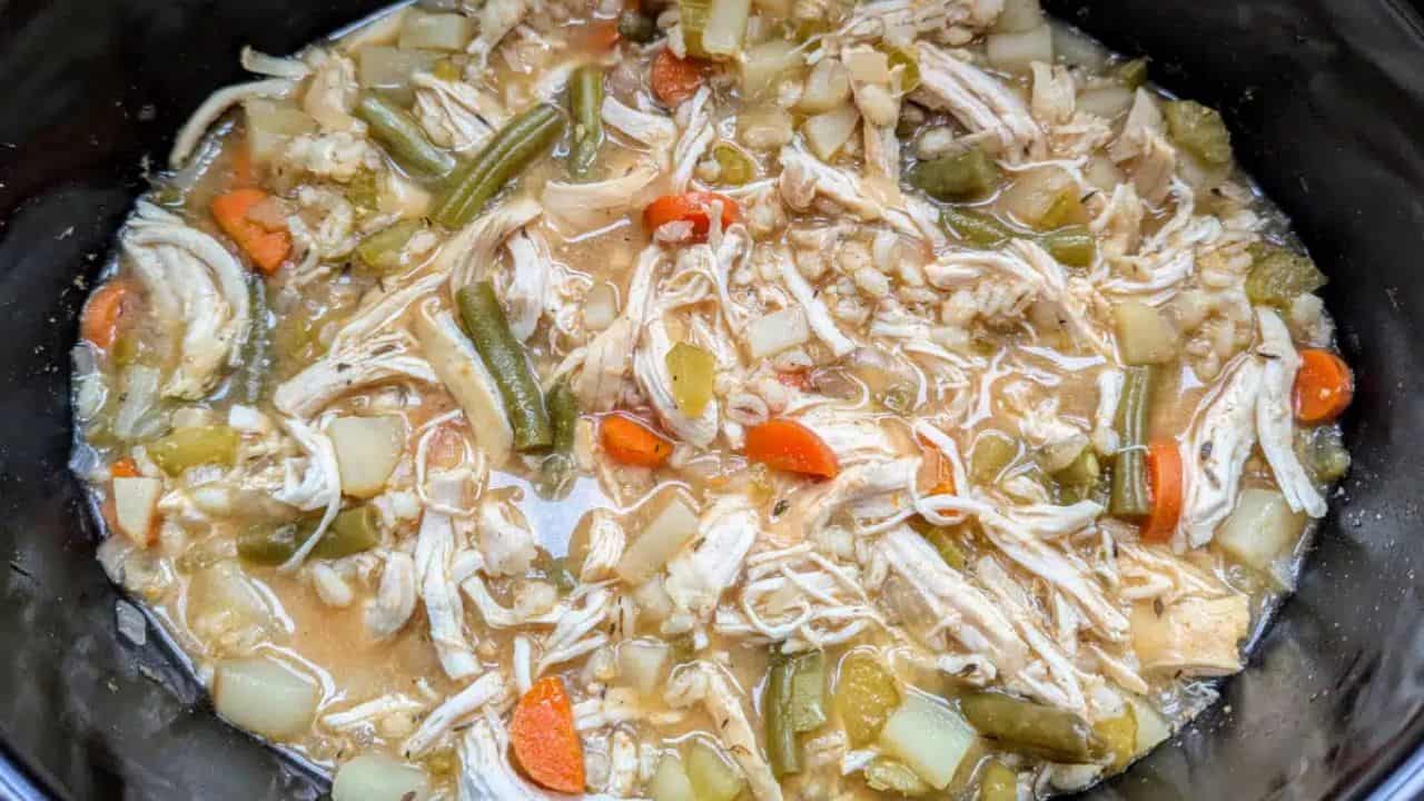 Slow Cooker Chunky Chicken Barley Stew