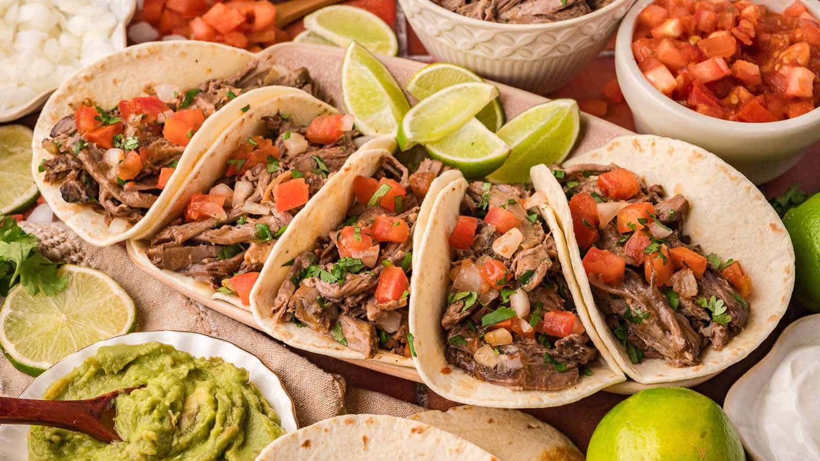 Slow Cooker Shredded Beef Tacos