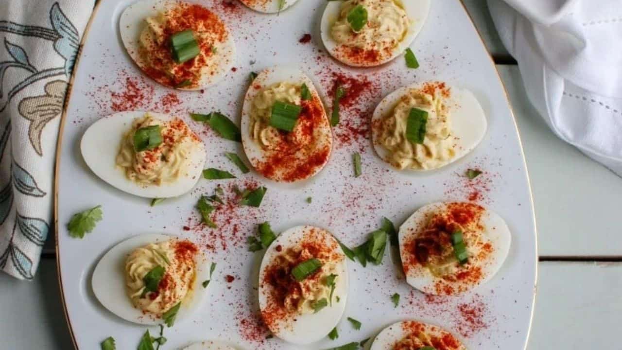 Southwestern Greek Yogurt Deviled Eggs