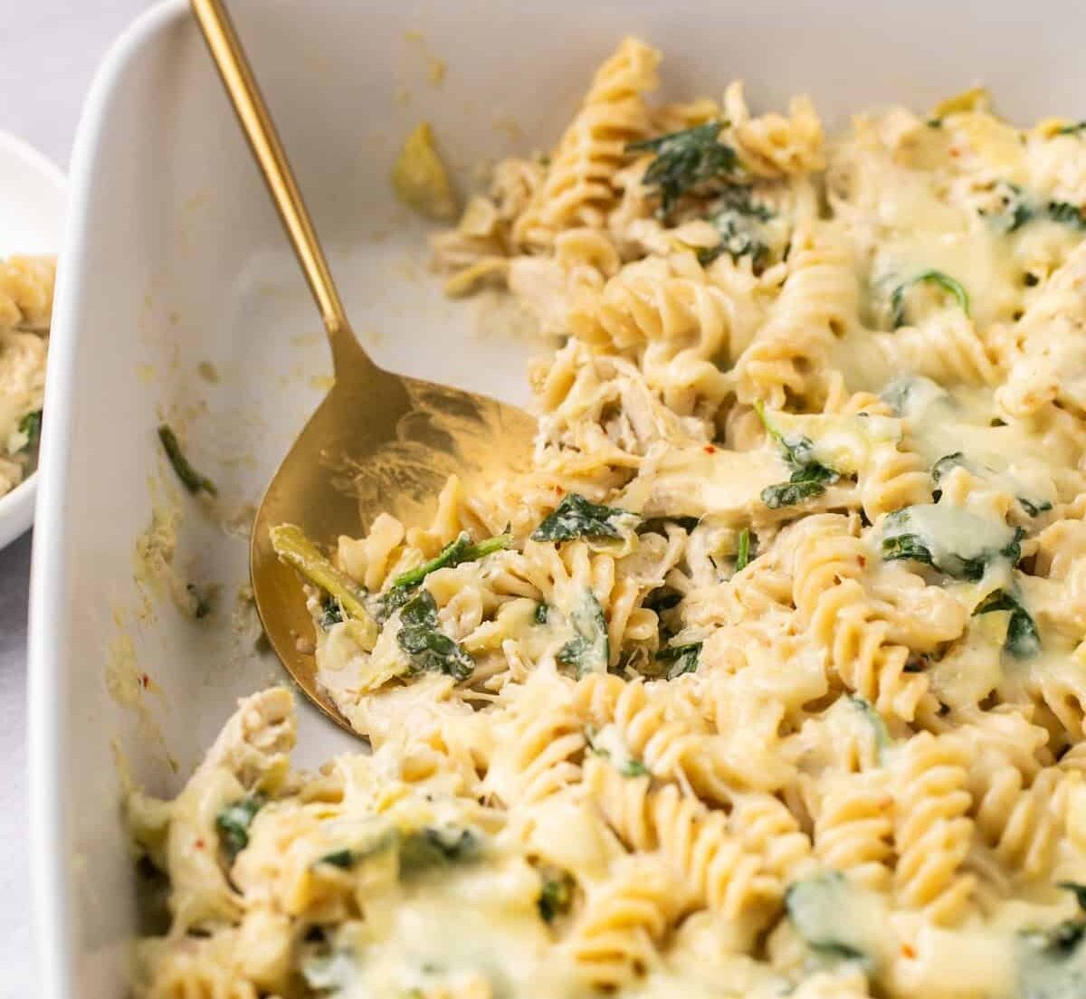 Spinach Artichoke Chicken Casserole