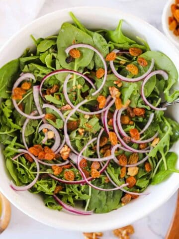 Spinach Arugula Salad with Citrus Vinaigrette