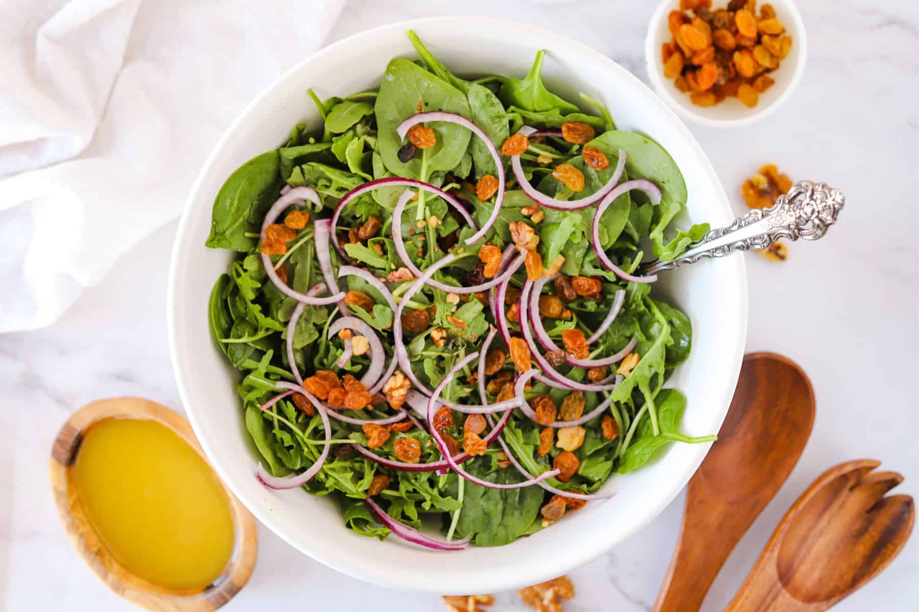 Spinach Arugula Salad with Citrus Vinaigrette