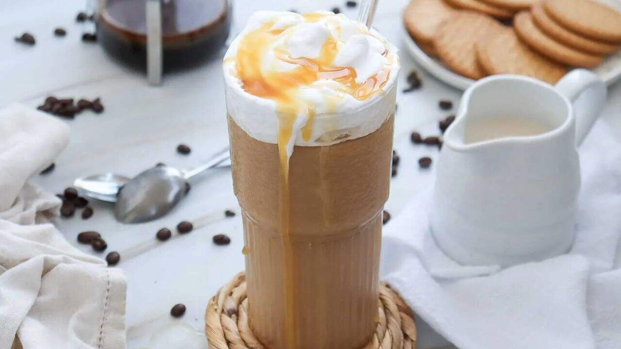 Starbucks Inspired Caramel Iced Coffee