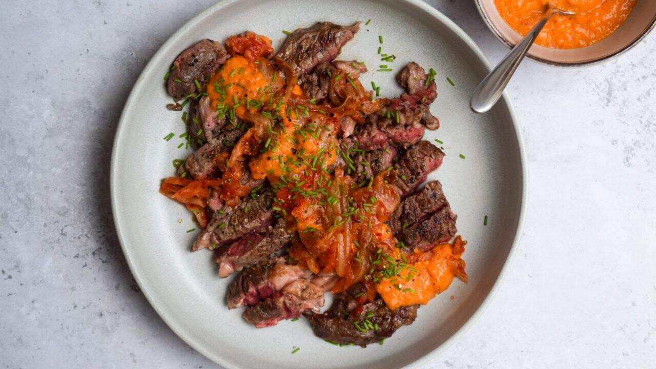 Steak with Kimchee