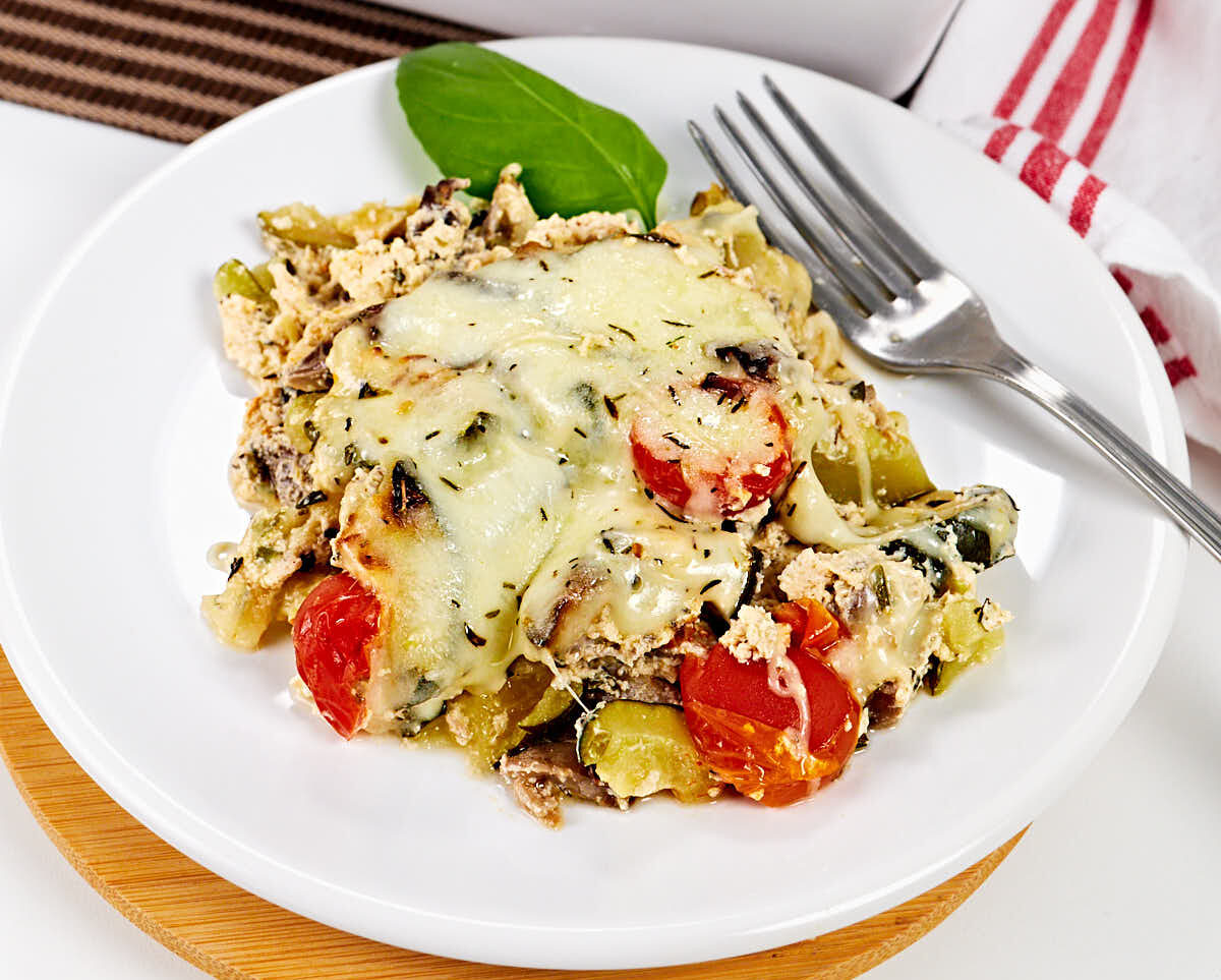 Zucchini Tomato Mushroom Casserole