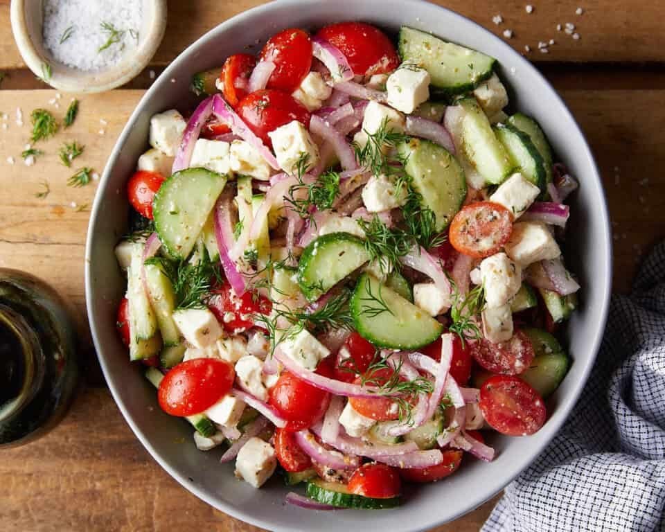 Cucumber Tomato And Feta Salad