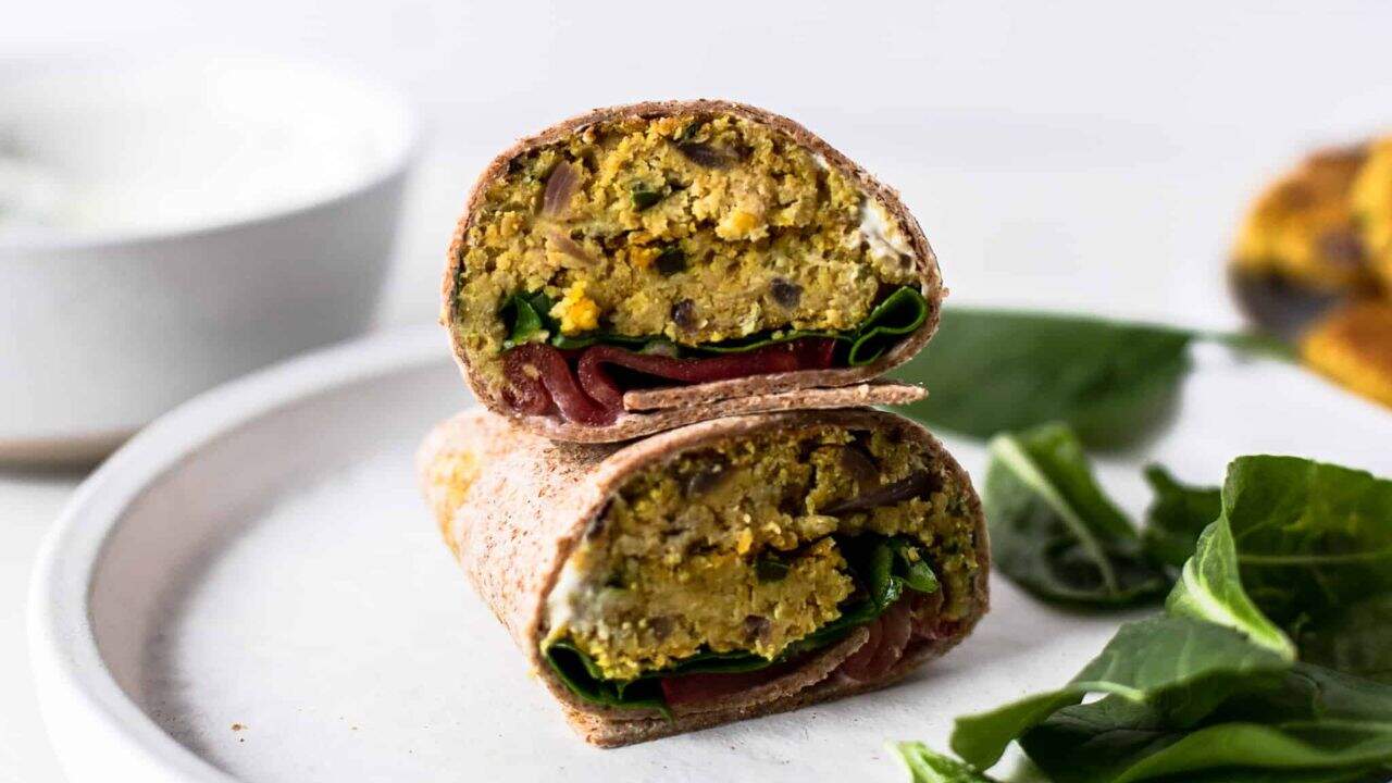 Falafel Wrap Recipe with Yogurt Sauce