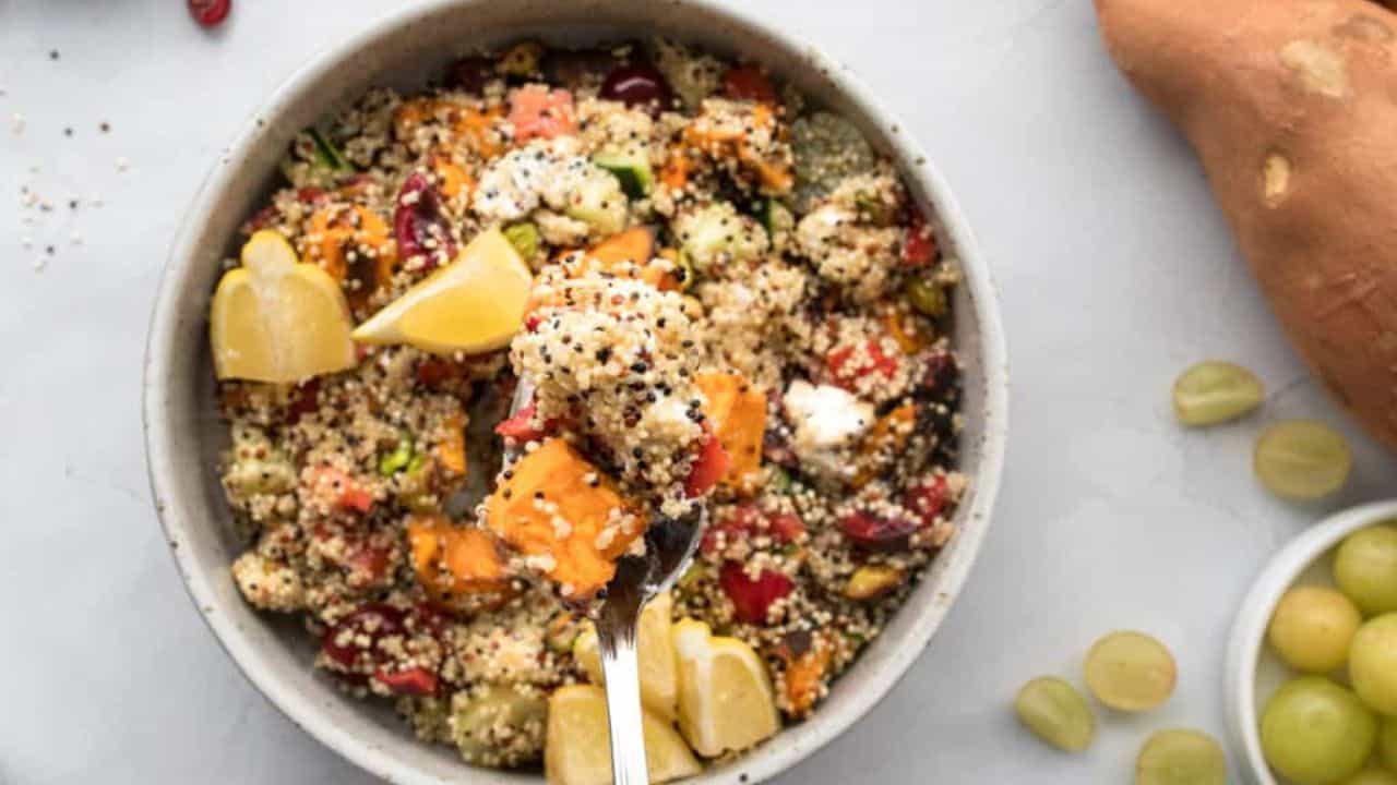 Goat Cheese Quinoa Salad with Fruit