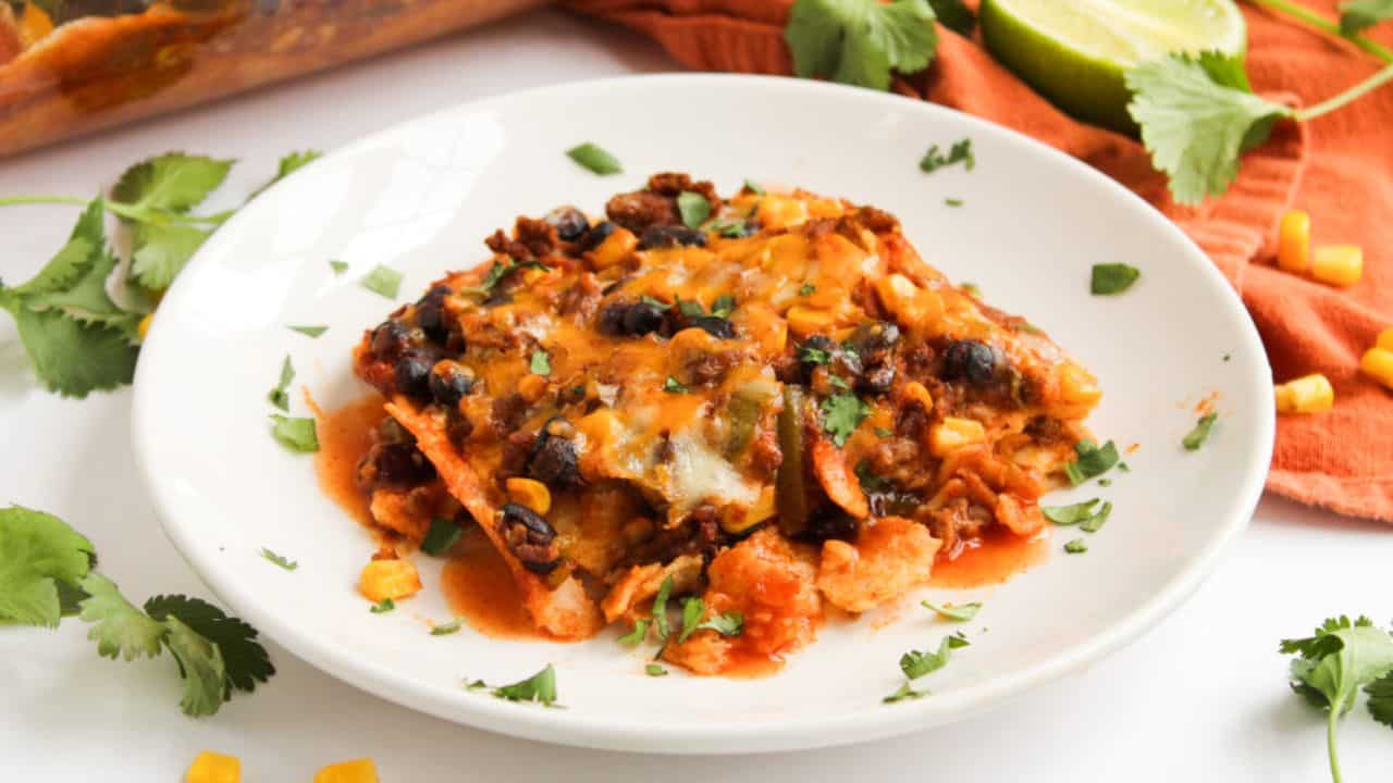 Ground Beef Enchilada Casserole