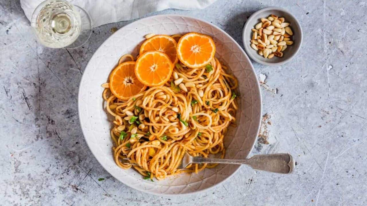 Harissa Pasta With Oranges