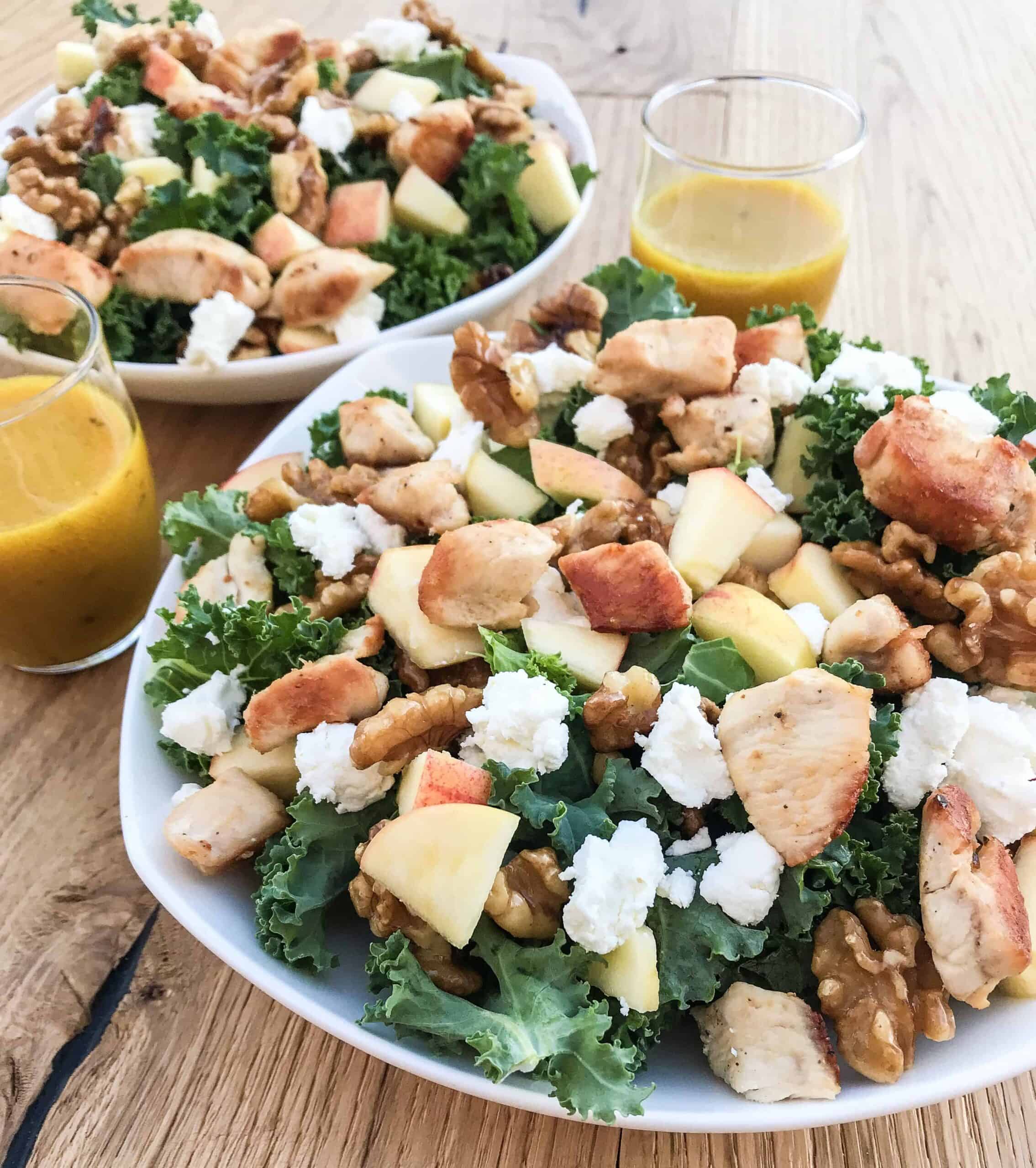 Kale Apple Salad with Candied Walnuts