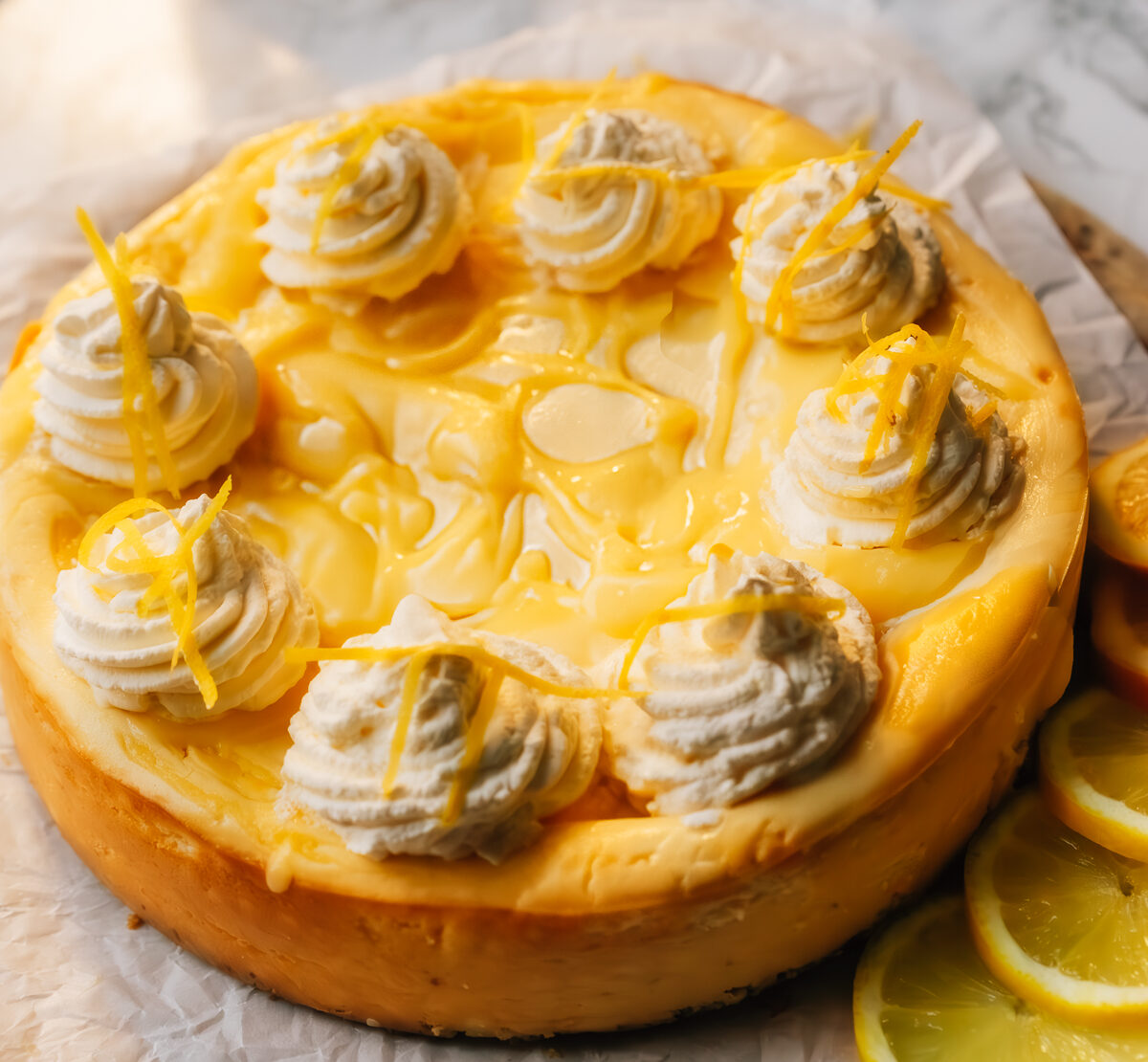 Marbled Lemon Cheesecake
