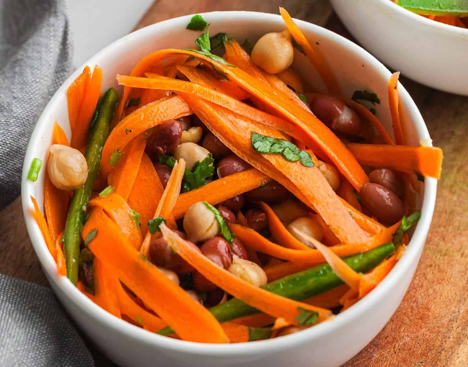 Ribboned Chickpea Carrot Salad