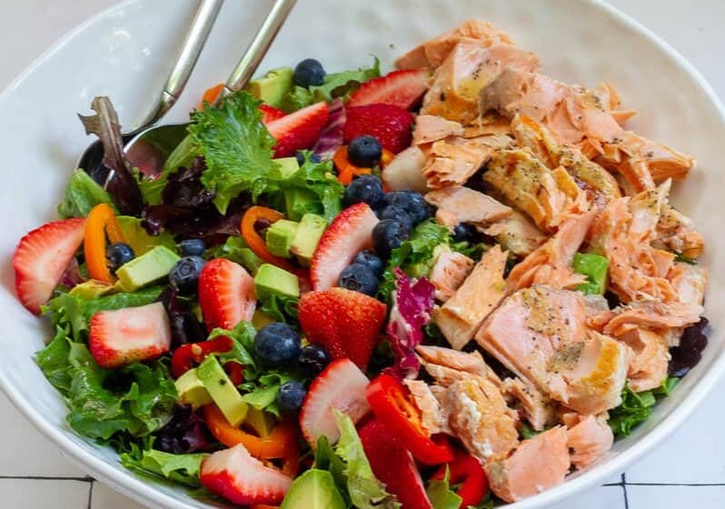 Salmon Strawberry Salad