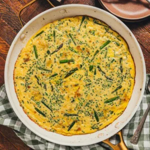 Spring Onion Asparagus Frittata