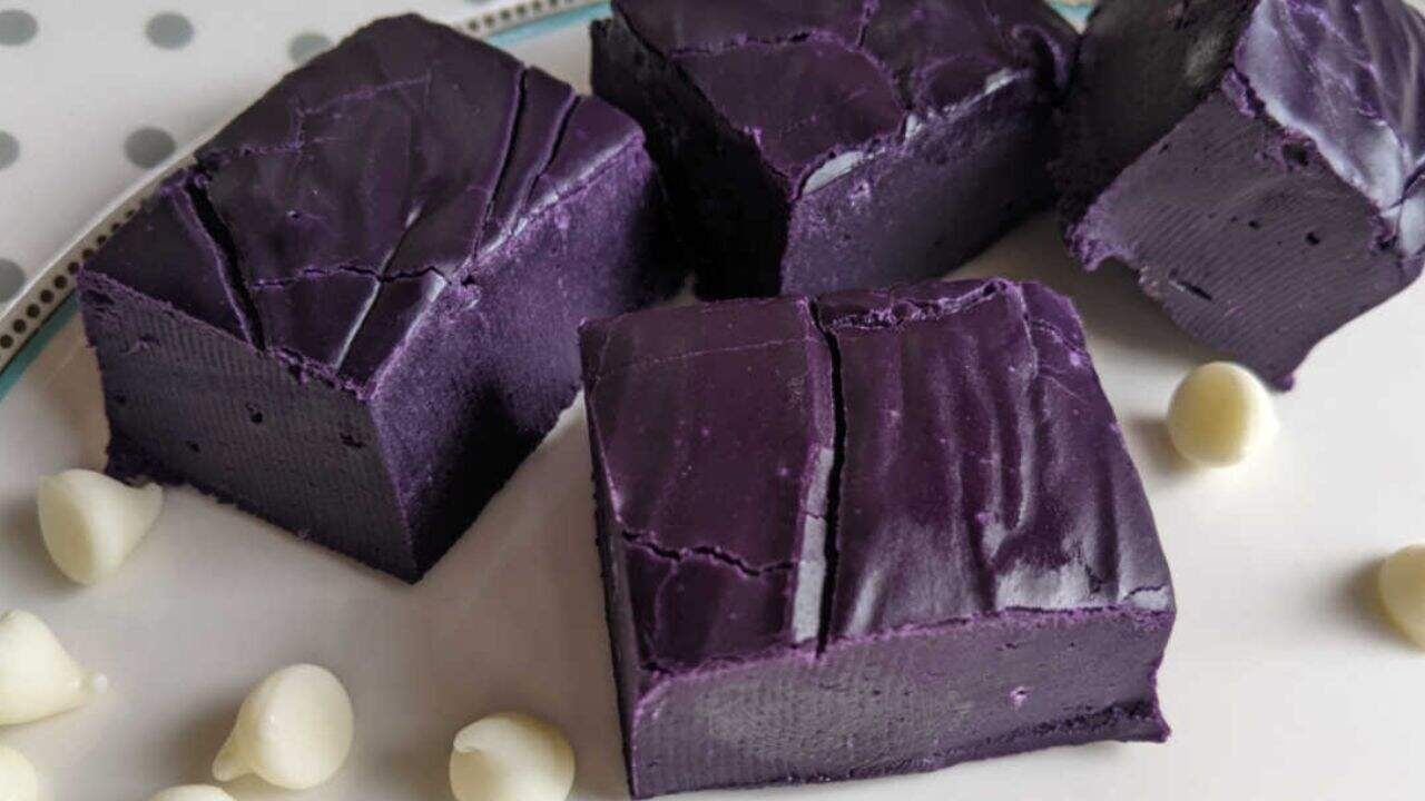 Ube Purple Sweet Potato Fudge